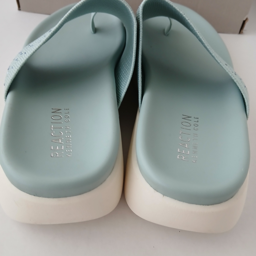 Kenneth Cole Mint Green Slide Sandals With Rhinestone NEW $40 - Picture 4 of 9